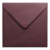 Claret Red Envelope 130mm Square Closed