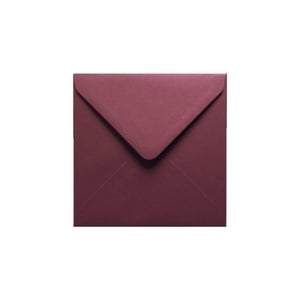Claret Red Envelope 130mm Square Ratio