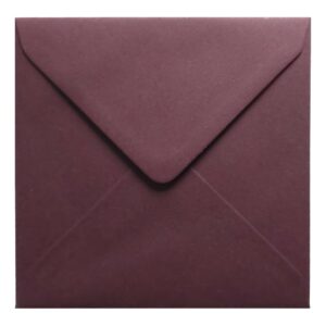 Claret Red Envelope 155mm Square Closed