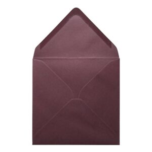 Claret Red Envelope 155mm Square Open
