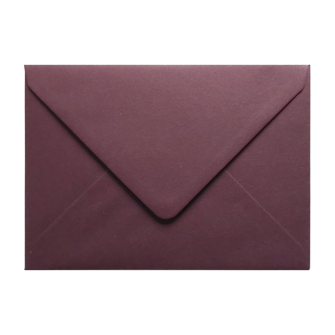 Deep Burgundy 152mm x 216mm Envelopes. 100 Red 120gsm A5 Envelopes. Gummed.
