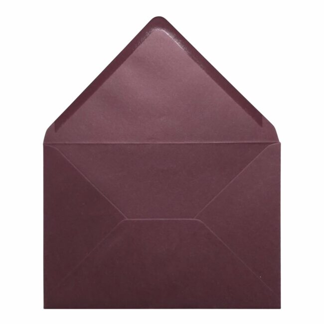 Claret Red Envelope C6 Open