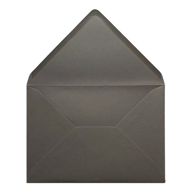 Dark Grey Envelope C7 Open