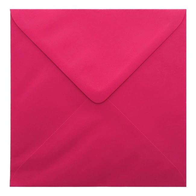 Fuchsia Pink Envelope 130mm Square Closed