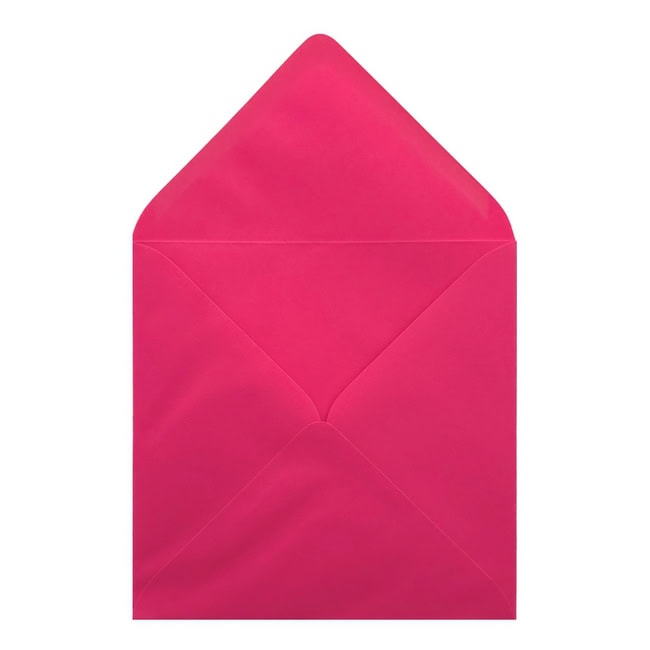 Fuchsia Pink Envelope 155mm Square Open