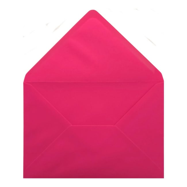 Fuchsia Pink Envelope C7 Open