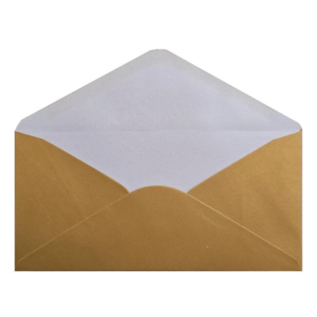 Gold Envelope Dl Open Envltd