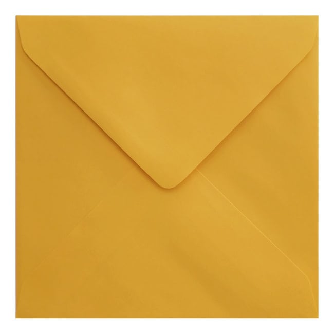 Golden Yellow Envelope 130mm Square Closed
