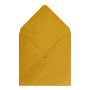 Golden Yellow Envelope 130mm Square Open