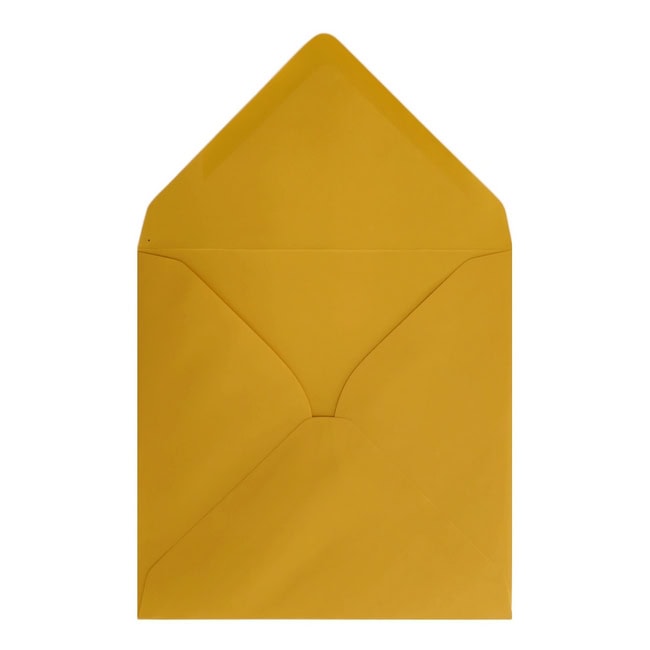 Golden Yellow Envelope 130mm Square Open
