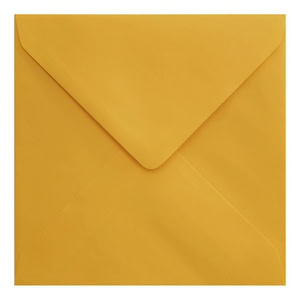 Golden Yellow Envelope 155mm Square Closed