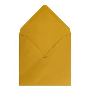 Golden Yellow Envelope 155mm Square Open