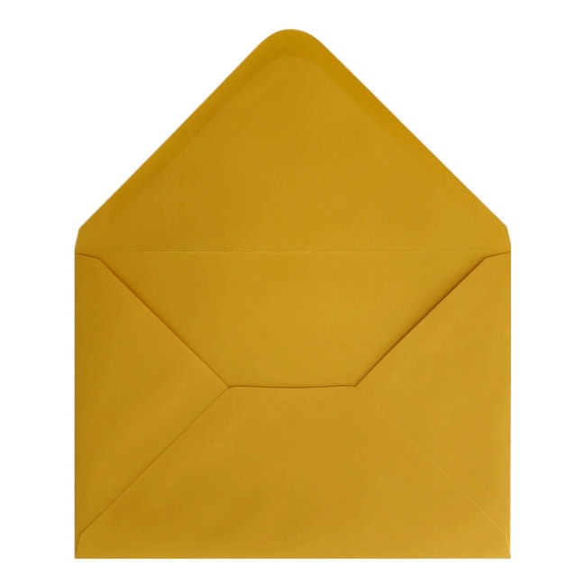 Golden Yellow Envelope 5x7 Open