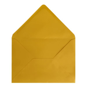 Golden Yellow Envelope A5 Open