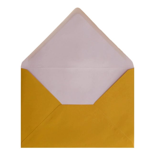 Golden Yellow Envelope C5 Open