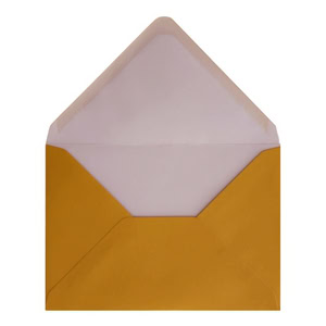 Golden Yellow Envelope C7 Open