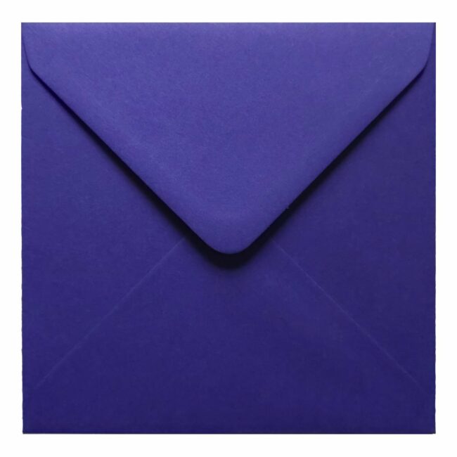 Intense Iris Blue Envelope 155mm Square Closed