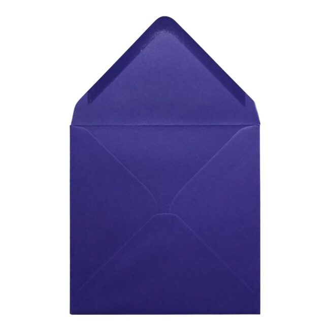 Intense Iris Blue Envelope 155mm Square Open