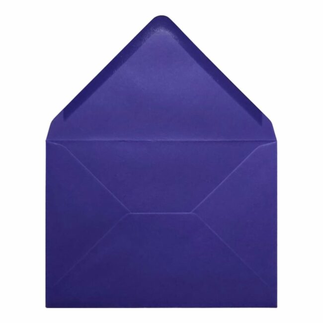 Intense Iris Blue Envelope 5x7 Open