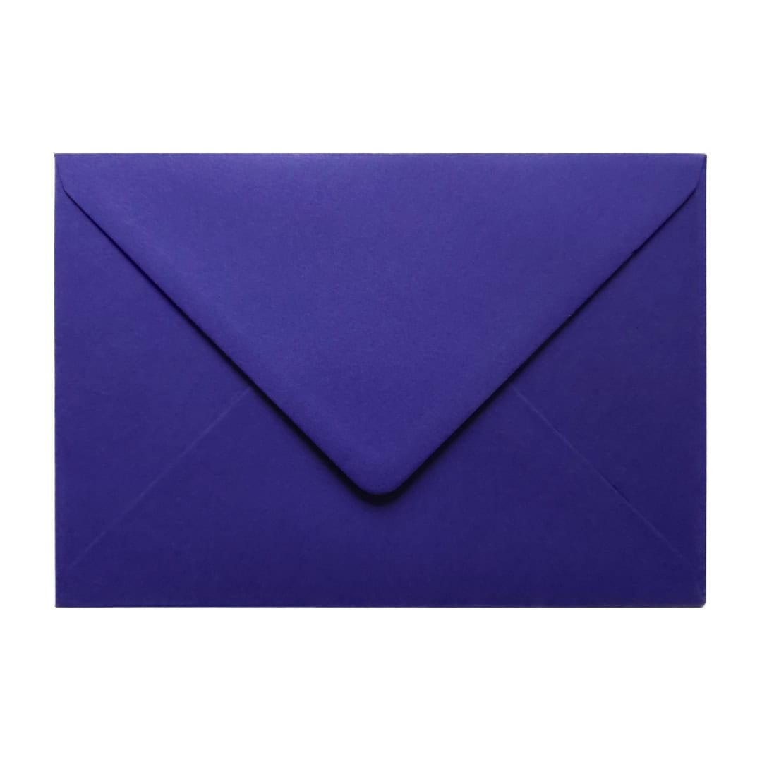 100 Blue A5 Envelopes. Gummed Flap. Intense Iris 135gsm Smooth Finish. 152mm x 216mm.