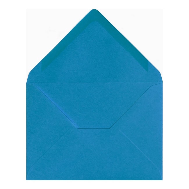 Kingfisher Blue Envelope 5x7 Open