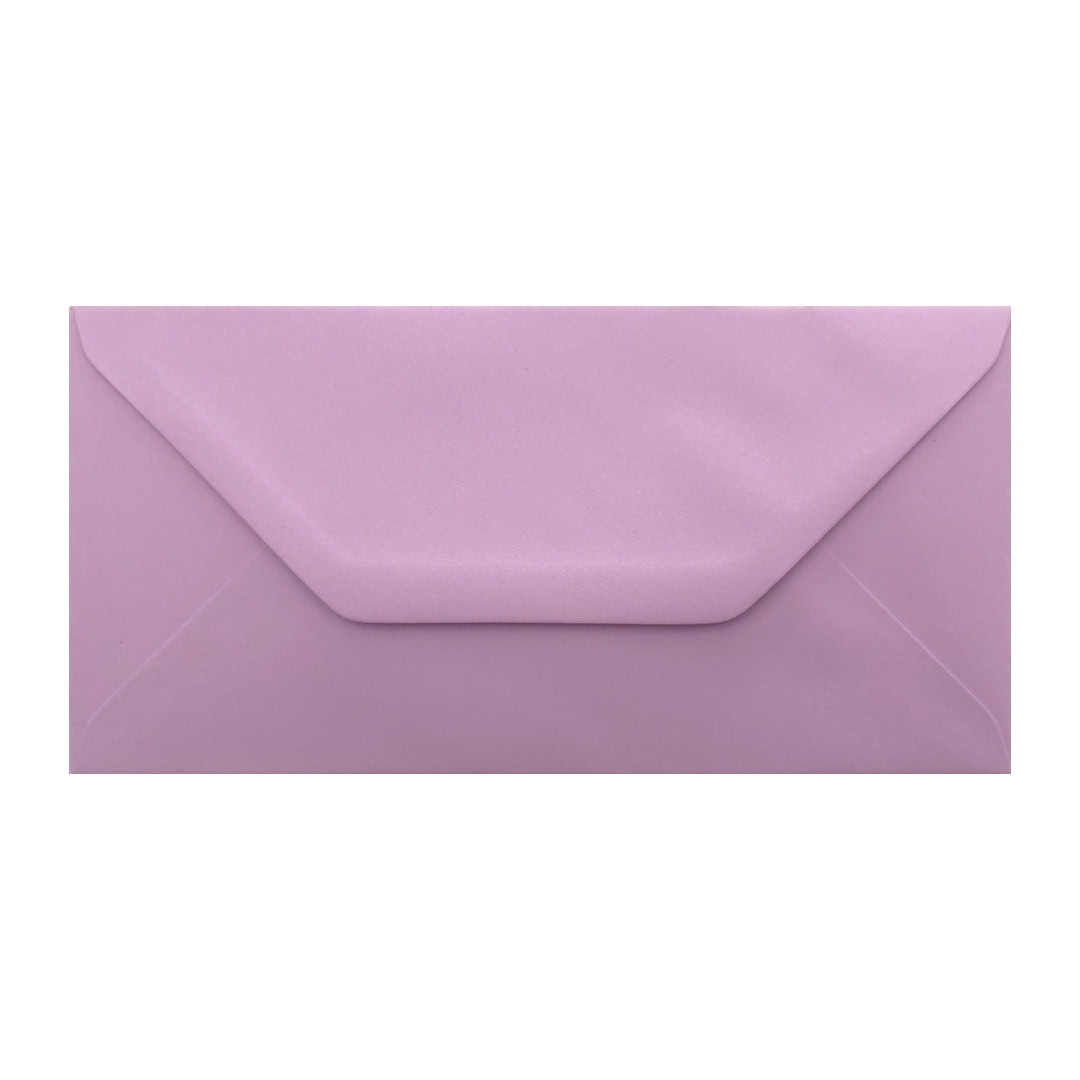 Amethyst Lavender 110mm x 220mm Envelope. Lilac 100gsm DL Envelope. Gummed.