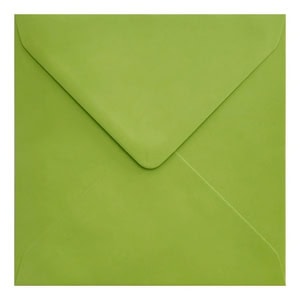 Lime Green Envelope 155mm Square Closed
