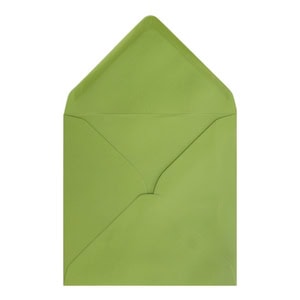 Lime Green Envelope 155mm Square Open