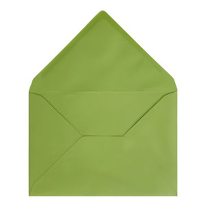 Lime Green Envelope C7 Open