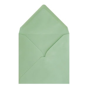 Mint Green Envelope 130mm Square Open