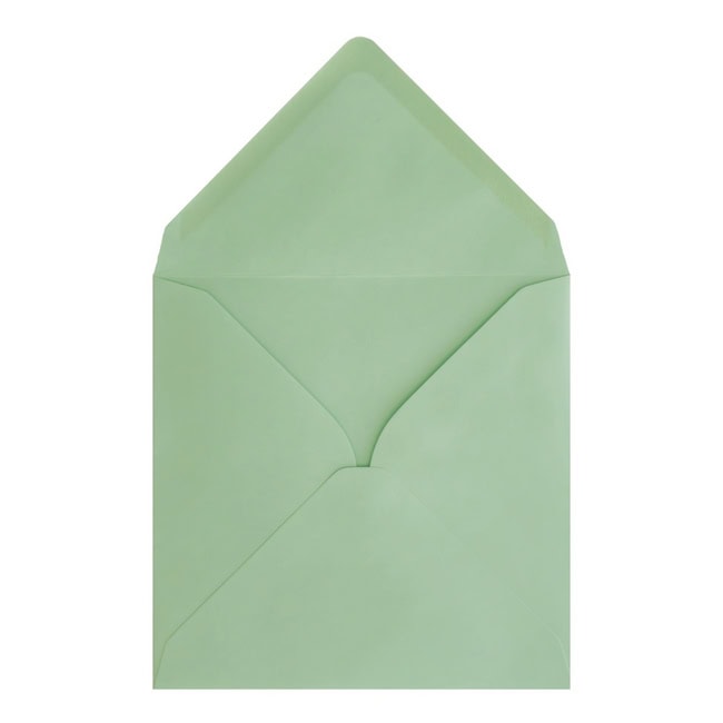 Mint Green Envelope 155mm Square Open