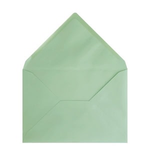 Mint Green Envelope C7 Open