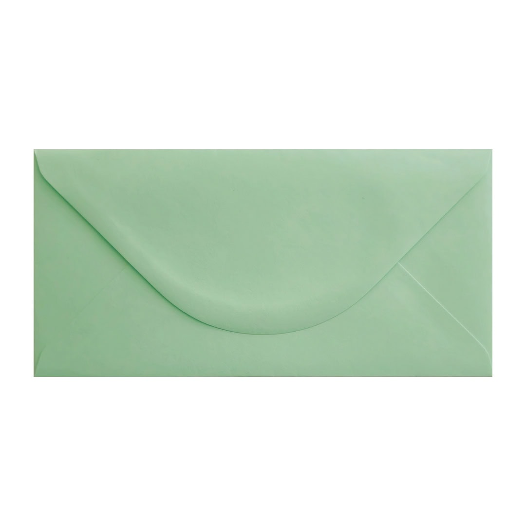 Mint Green 110mm x 220mm Envelope. Green 100gsm DL Envelope. Gummed.