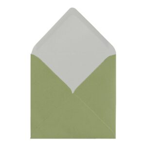 Olive Green Envelope 130mm Square Open