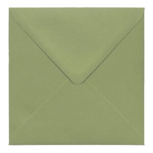 Olive Green Envelope 155mm Square Closed