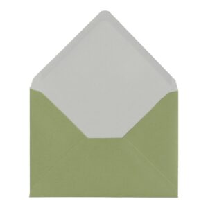 Olive Green Envelope 5x7 Open