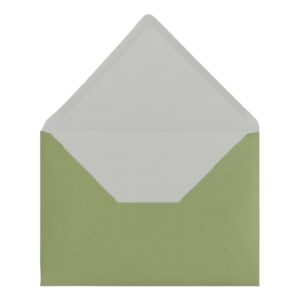 Olive Green Envelope B6 Open