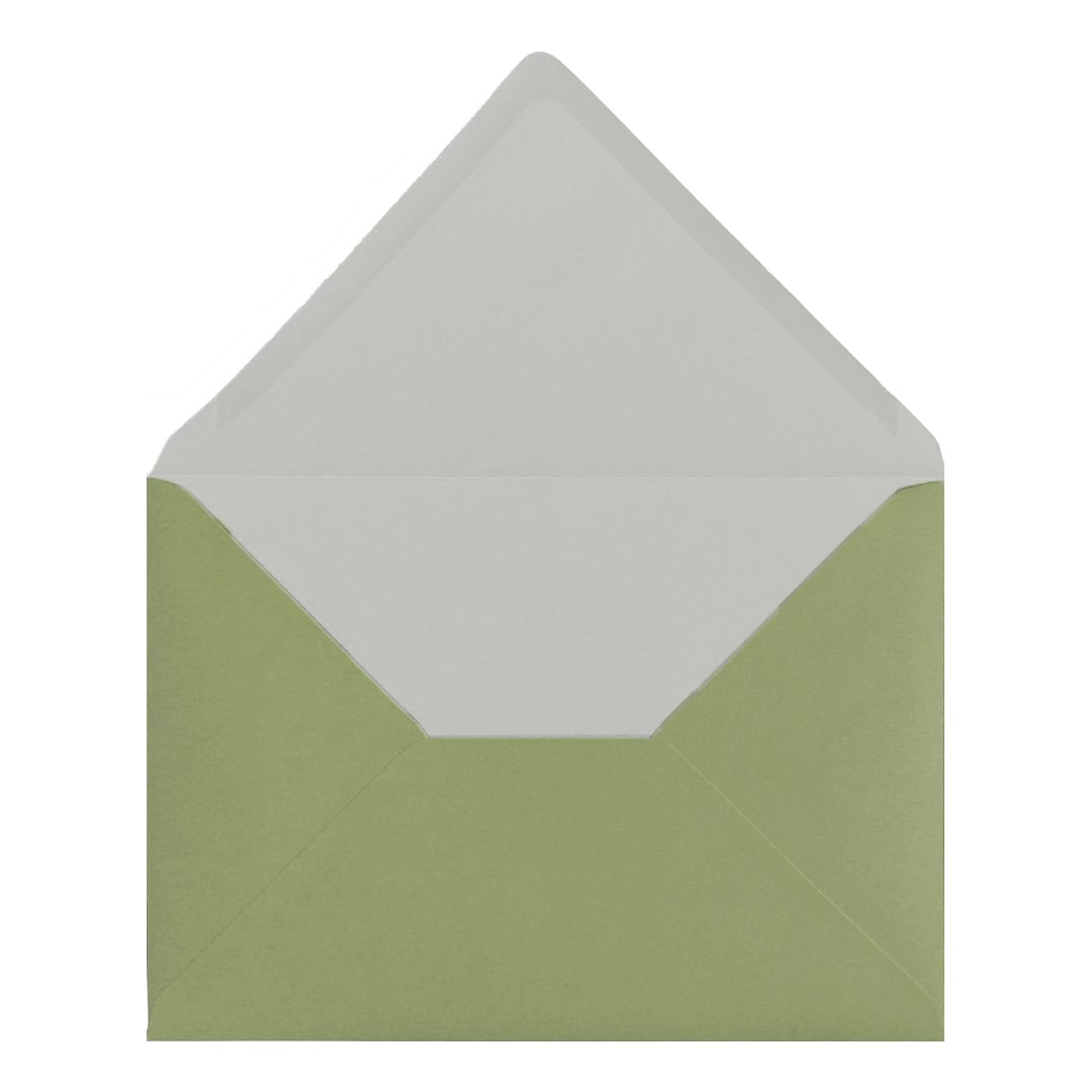 Olive Green Envelope C5 Open