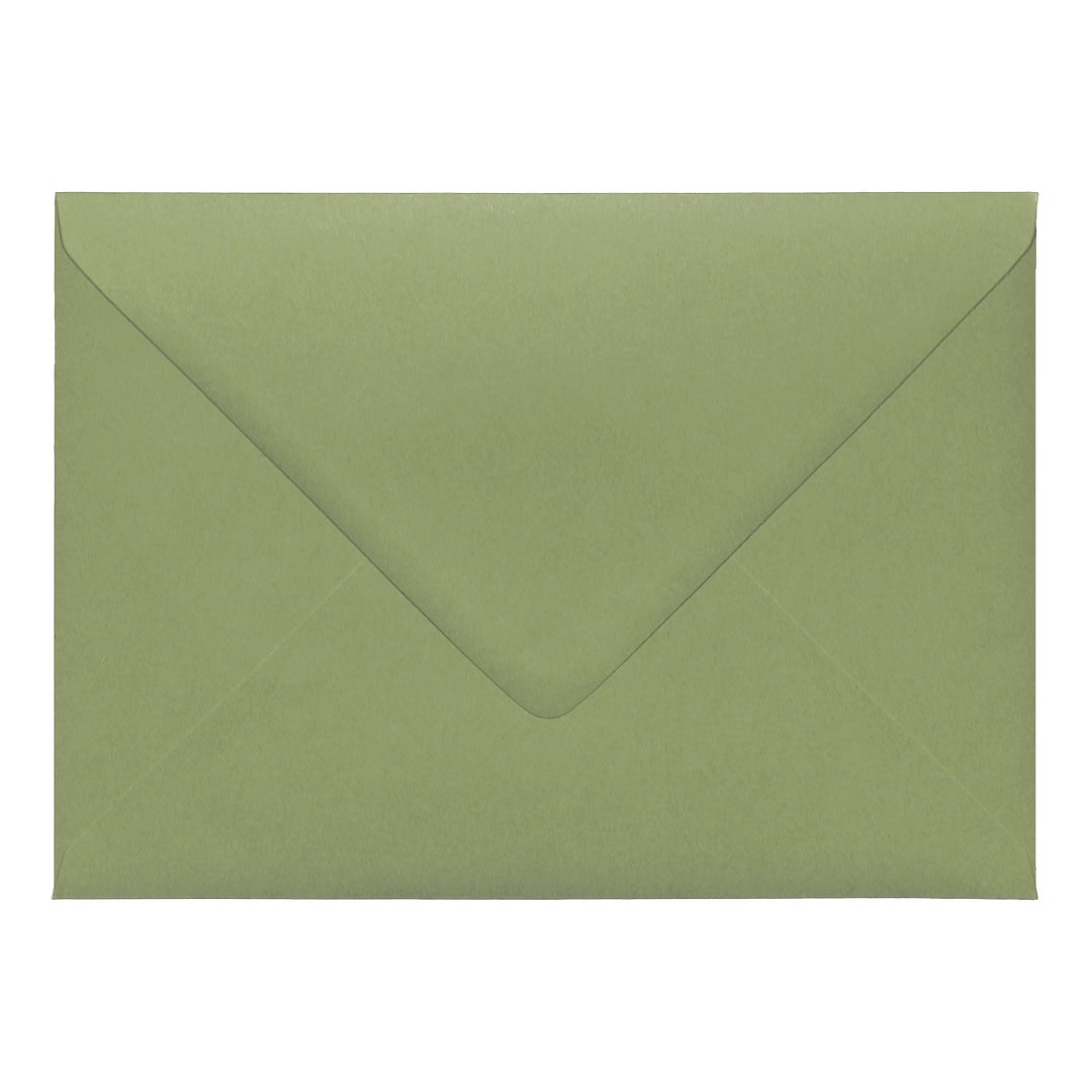 Olive Green Envelope C6 Closed