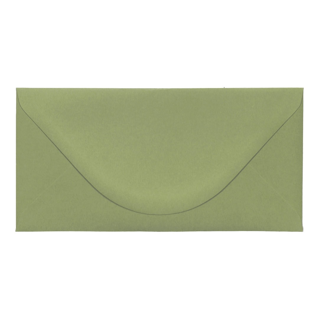 Olive Green Envelope Dl Closed