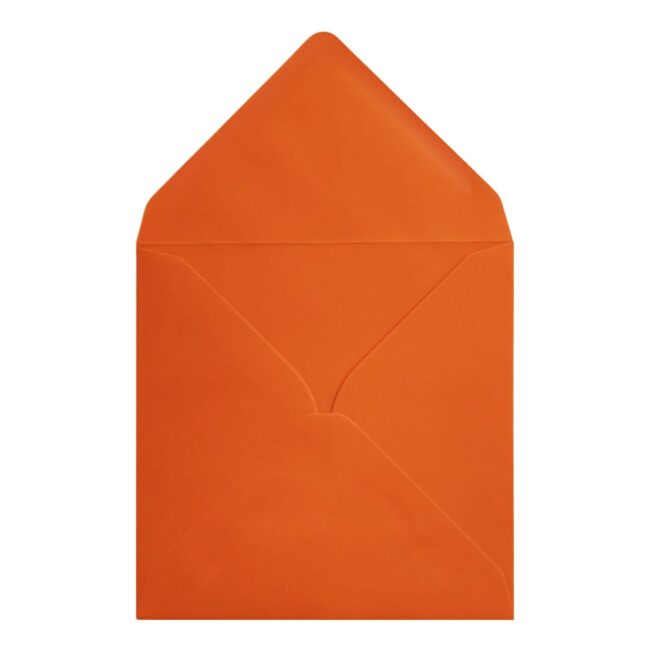 Orange Envelope 155mm Square Open
