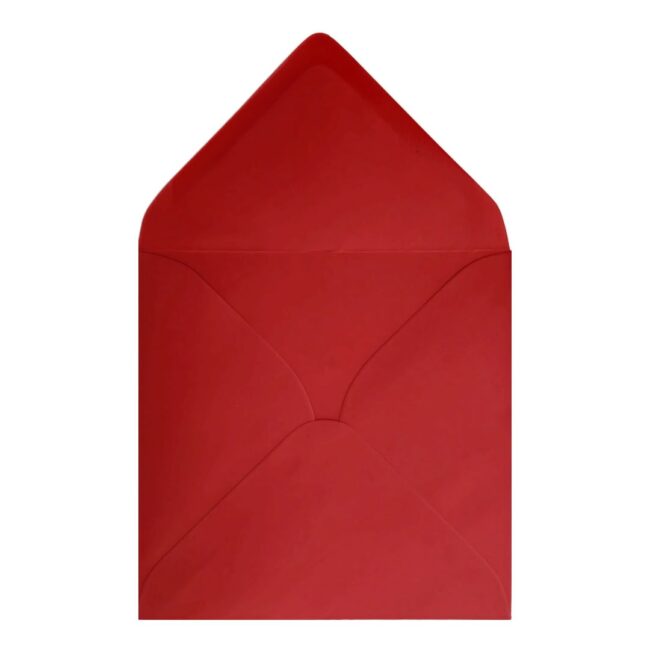 Poppy Red Envelope 155mm Square Open
