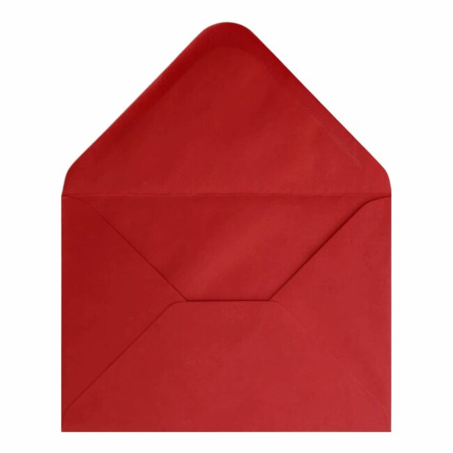 Poppy Red Envelope 5x7 Open