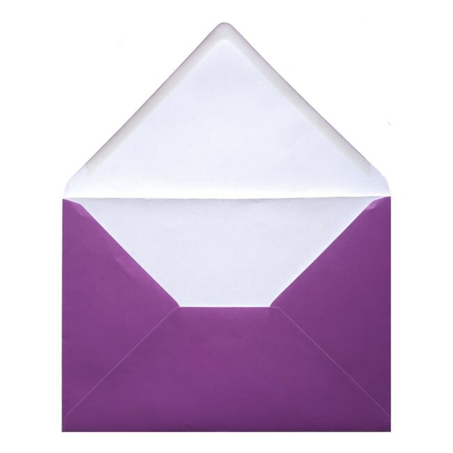 Purple Envelope C5 Open