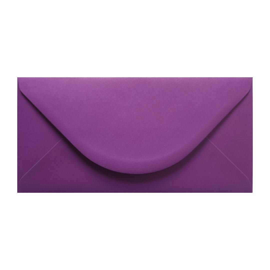 Purple 110mm x 220mm Envelope. Purple 100gsm DL Envelope. Gummed.