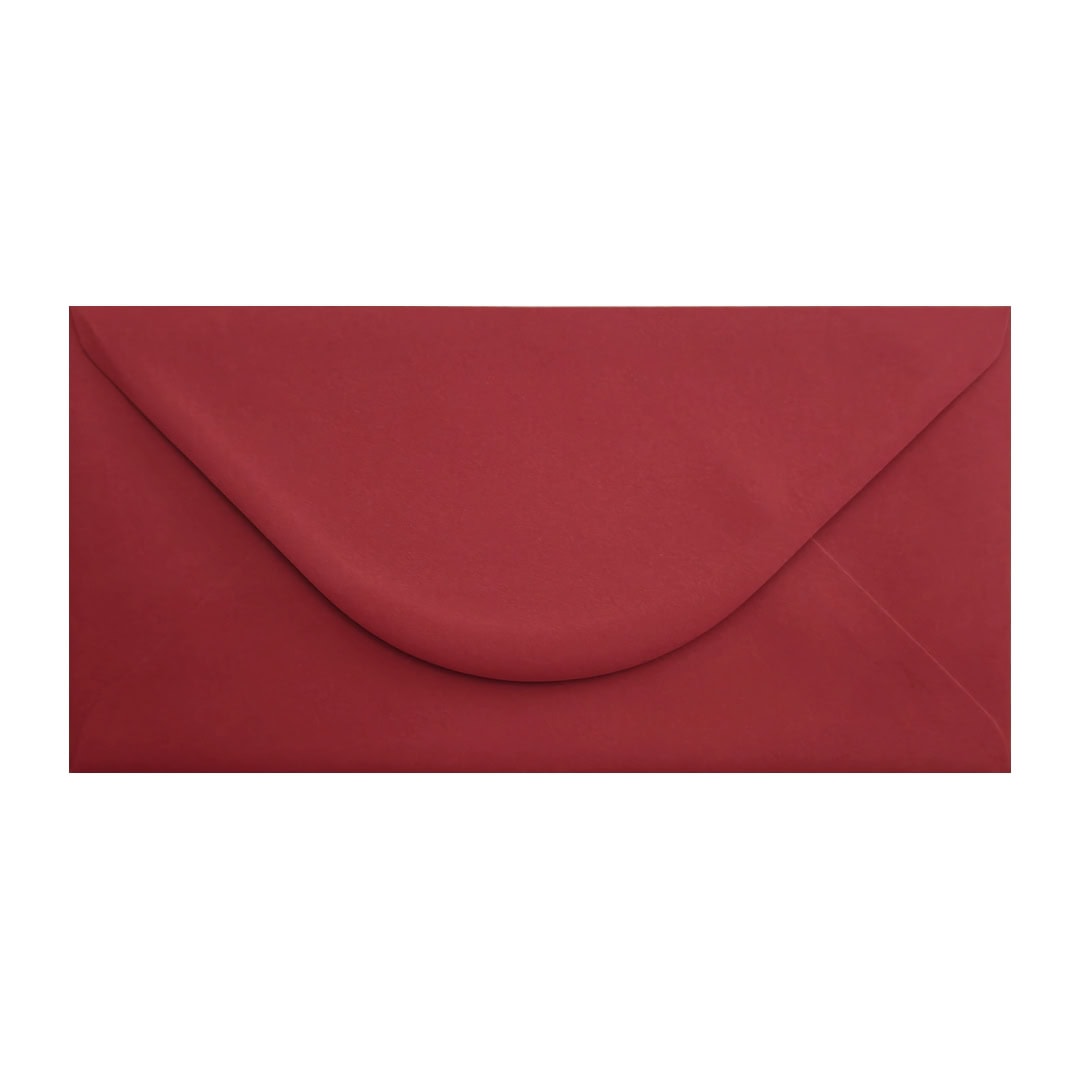 Scarlet Red 110mm x 220mm Envelope. Red 100gsm DL Envelope. Gummed.