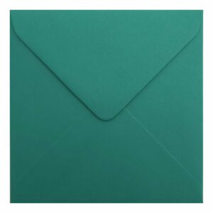 Teal Green Envelope 155mm Square Closed