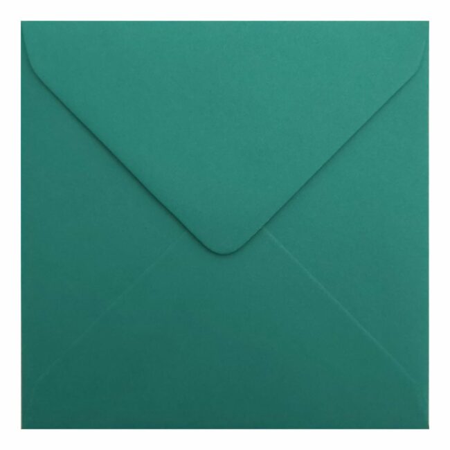 Teal Green Envelope 155mm Square Closed