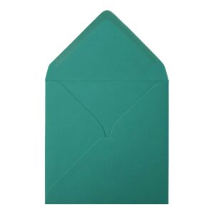 Teal Green Envelope 155mm Square Open