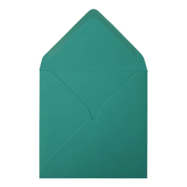 Teal Green Envelope 155mm Square Open